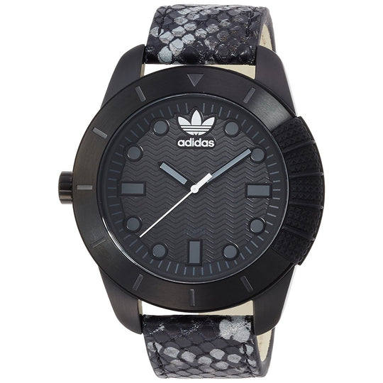 Adidas Men's ADH3043 Manchester Black Leather Watch