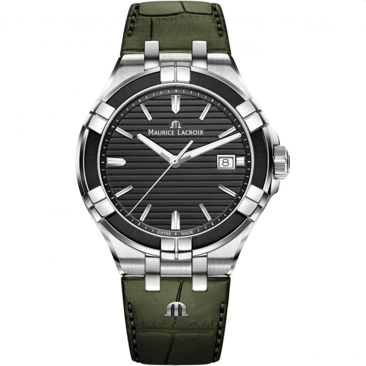 Maurice Lacroix Men's AI1008-PVB21-330-1 Aikon Green Leather Watch