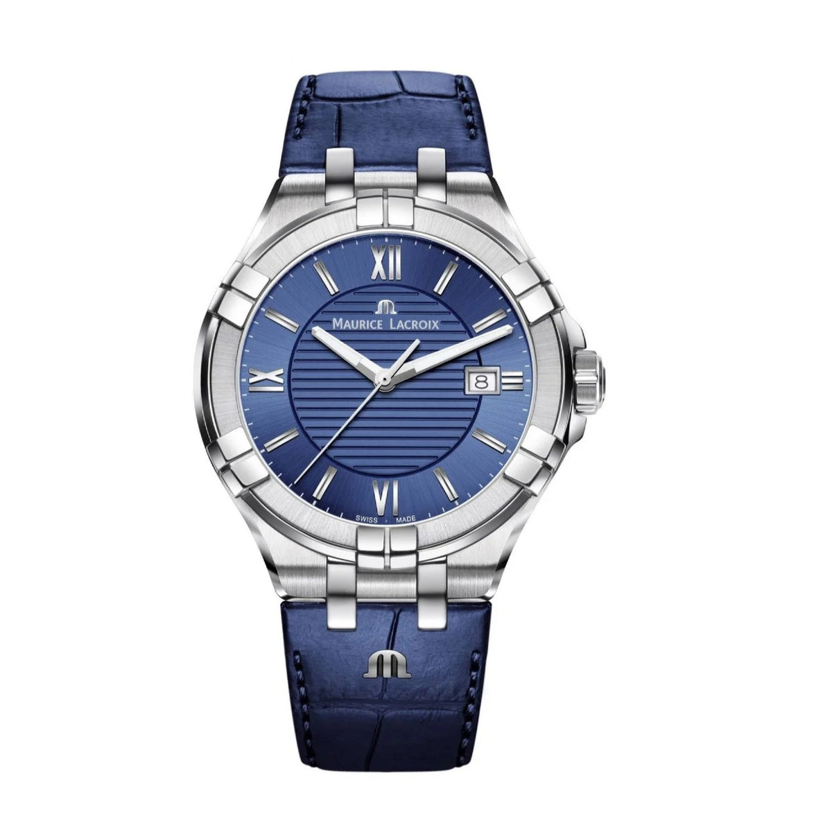 Maurice Lacroix Men's AI1008-SS001-430-1 Aikon Blue Leather Watch
