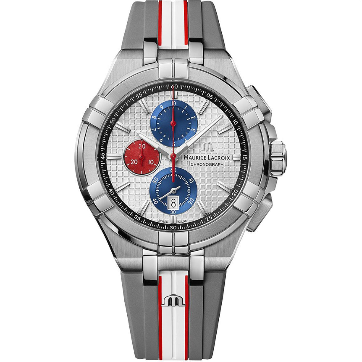 Maurice Lacroix Men's AI1018-TT031-130-2 Aikon Chronograph Multi-color Rubber Watch