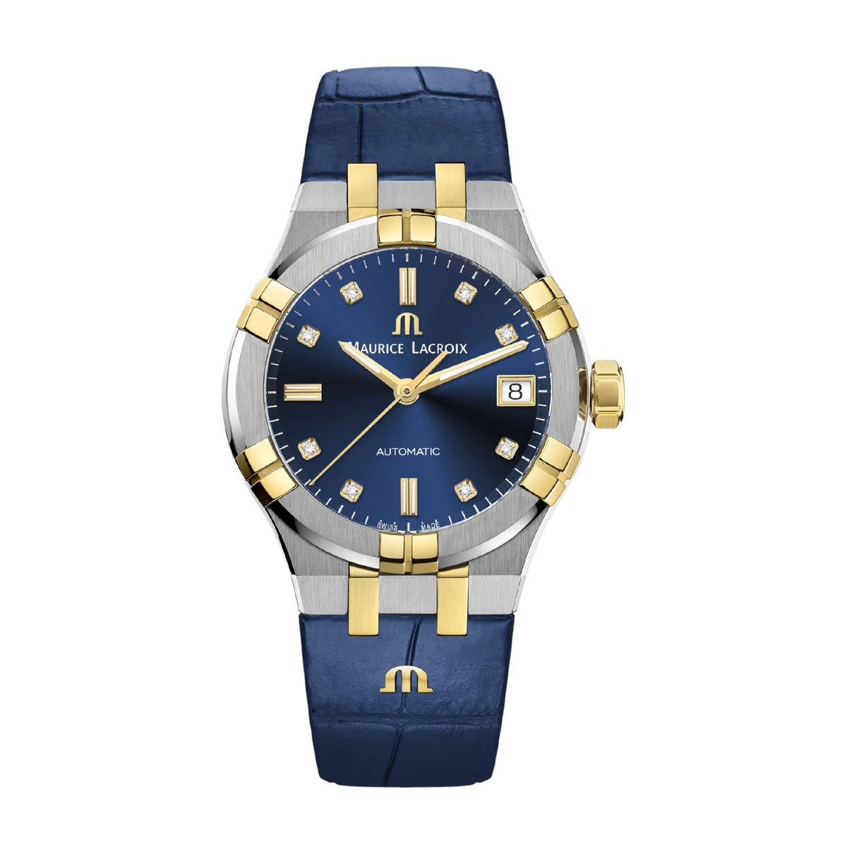 Maurice Lacroix Women's AI6006-PVY11-450-1 Aikon Blue Leather Watch