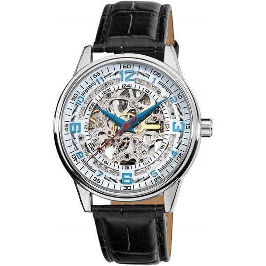 Akribos Men's AK410WT-A Akribos XXIV Black Leather Watch