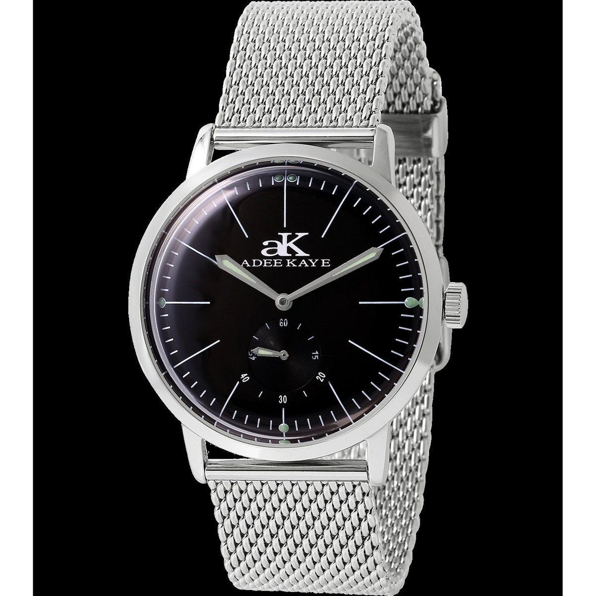 Adee Kaye  Men's AK9044-M-BK Adore Stainless Steel Watch