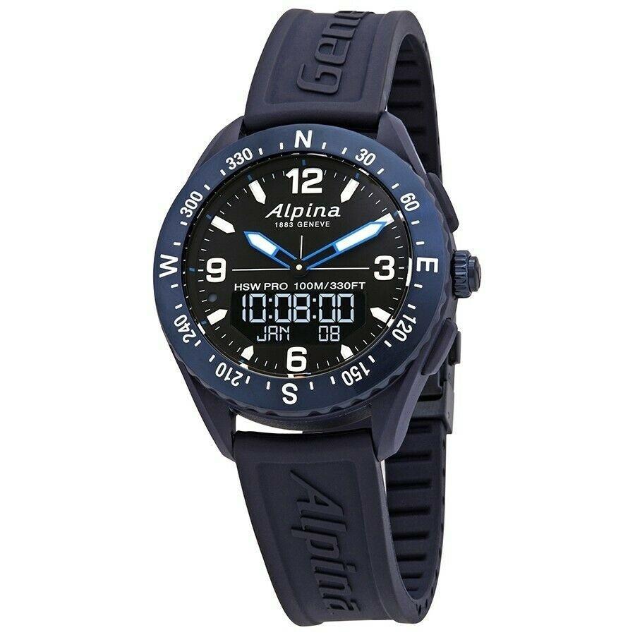Alpina Men&#39;s AL-283LBN5NAQ6 Alpiner X Blue Rubber Watch
