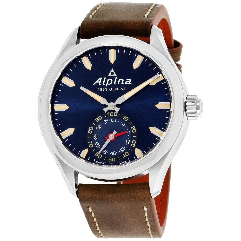 Alpina Men&#39;s AL-285NS5AQ6 Horological Smartwatch Brown Leather Watch