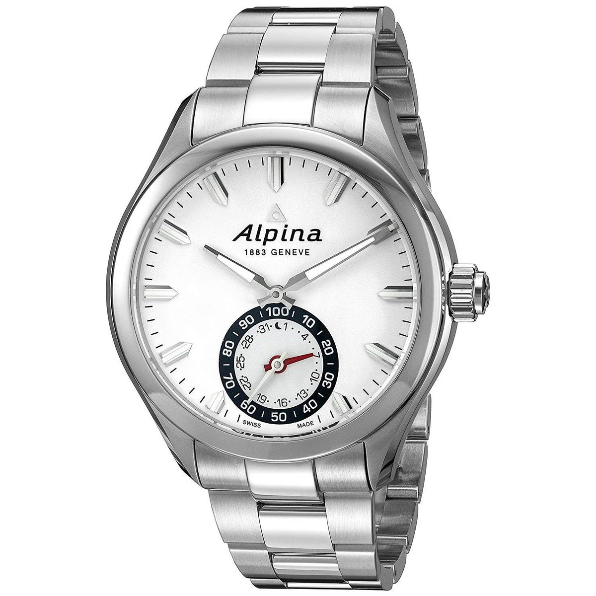 Alpina Men&#39;s AL-285S5AQ6B Horological Smartwatch Stainless Steel Watch