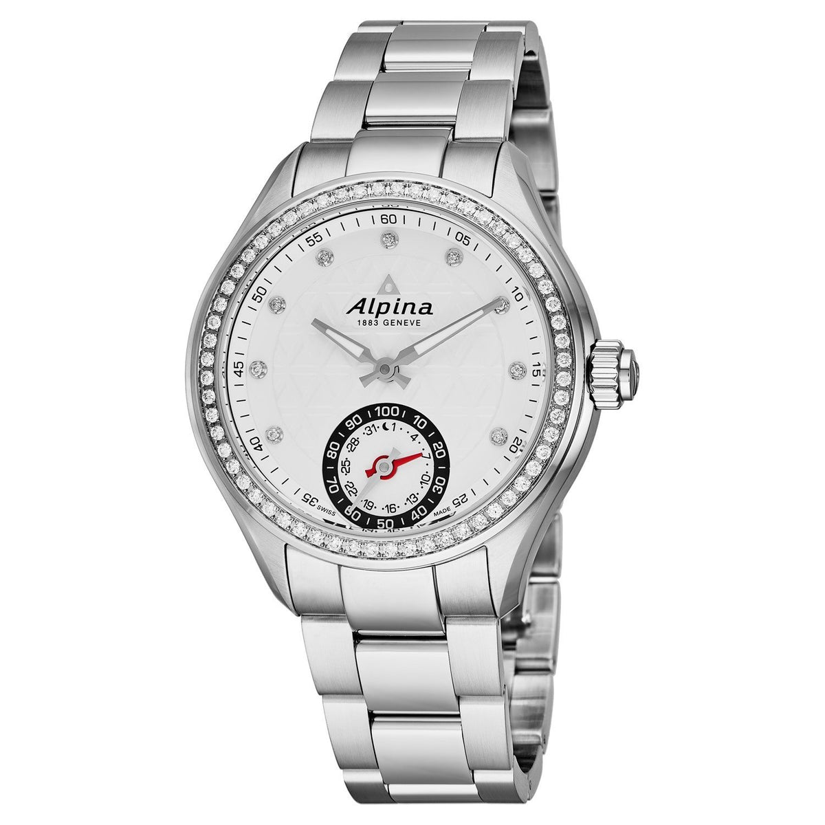 Alpina Women&#39;s AL-285STD3CD6B Horological Smartwatch Stainless Steel Watch
