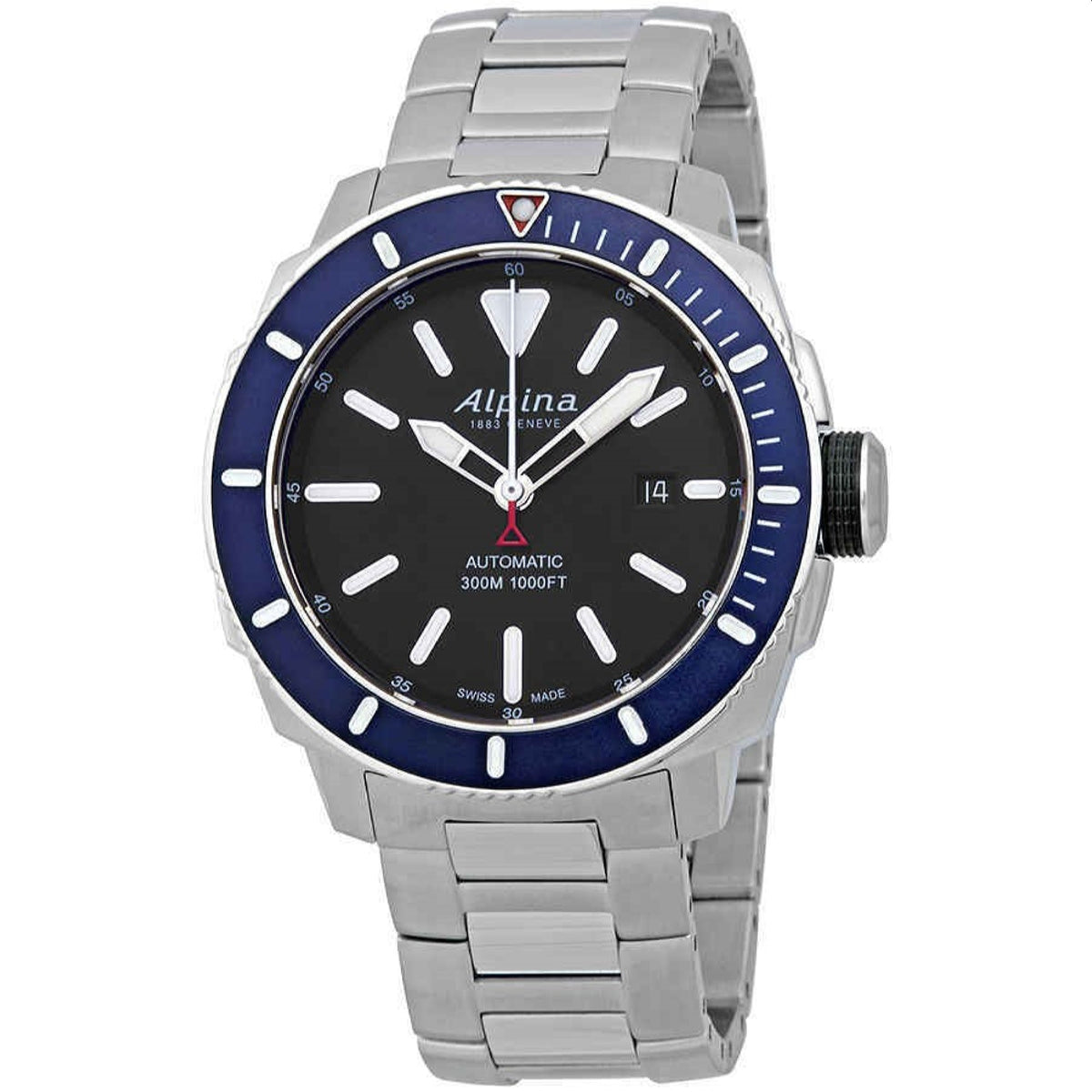 Alpina Men's AL-525LBN4V6B Seastrong Diver Stainless Steel Watch