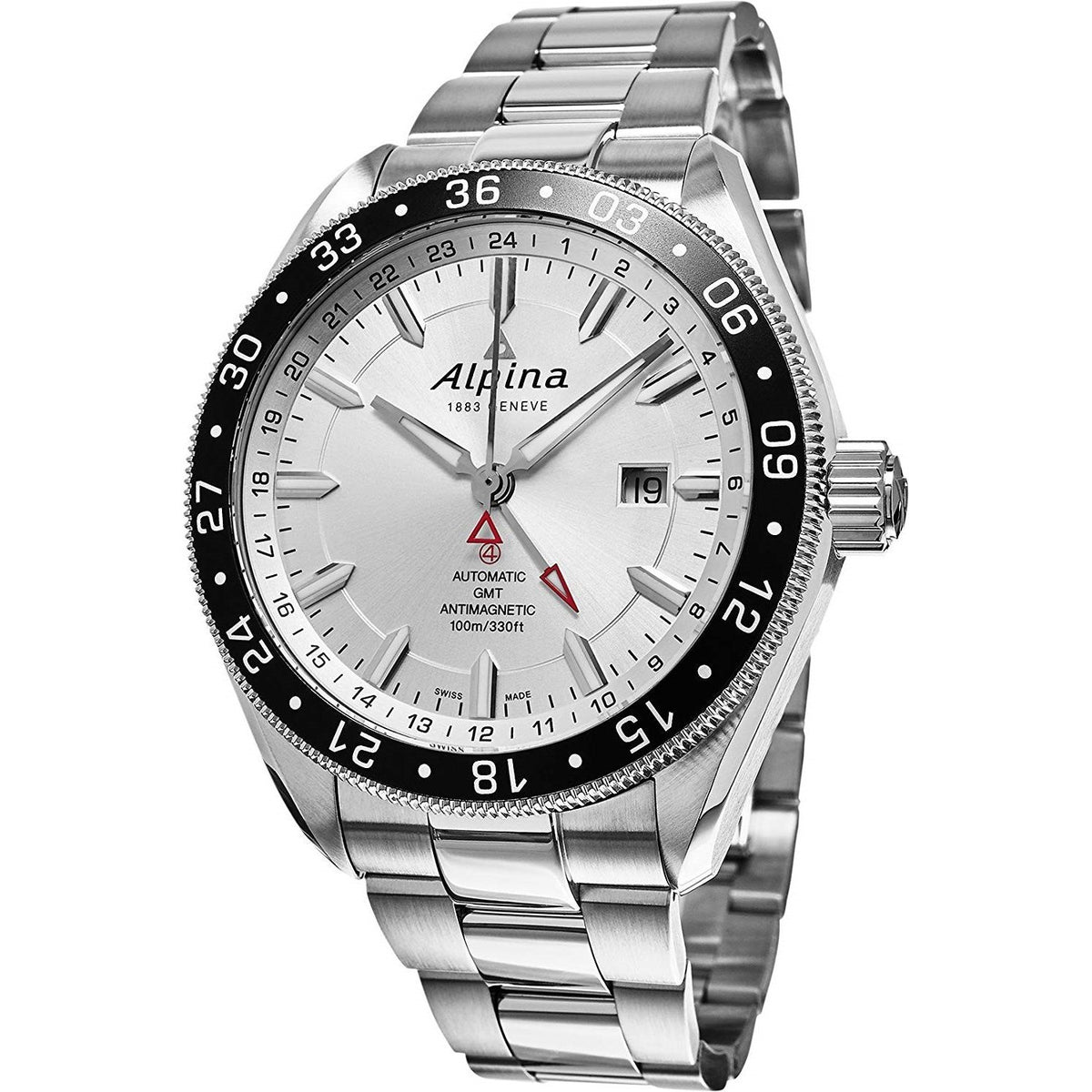 Alpina Men's AL-550S5AQ6B Alpiner Stainless Steel Watch