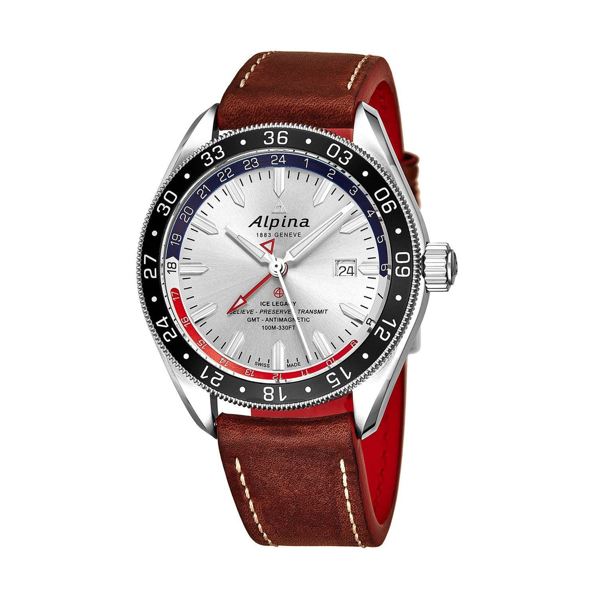 Alpina Men's AL-550SRN5AQ6 Alpiner 4 Brown Leather Watch