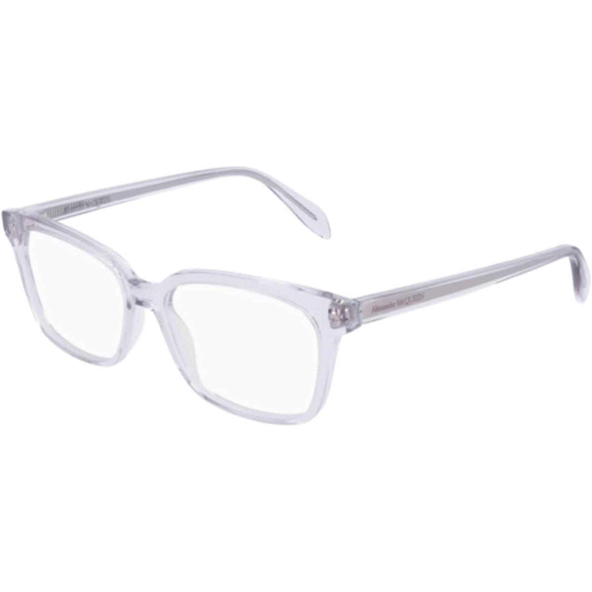 Alexander McQueen Women's Sunglasses Fall Winter Violet Transparent Demo Lens Demo Lens Light-Blue AM0243O 005