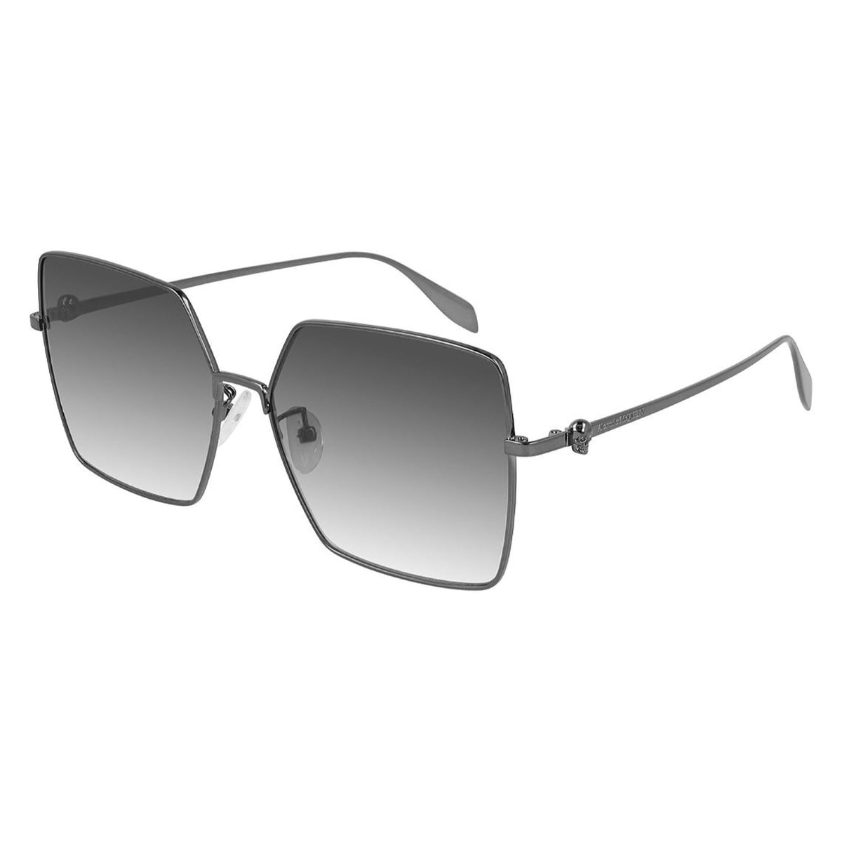 Alexander McQueen Women's Sunglasses Fall Winter Ruthenium Grey Nylon Nylon Dark AM0273S 002