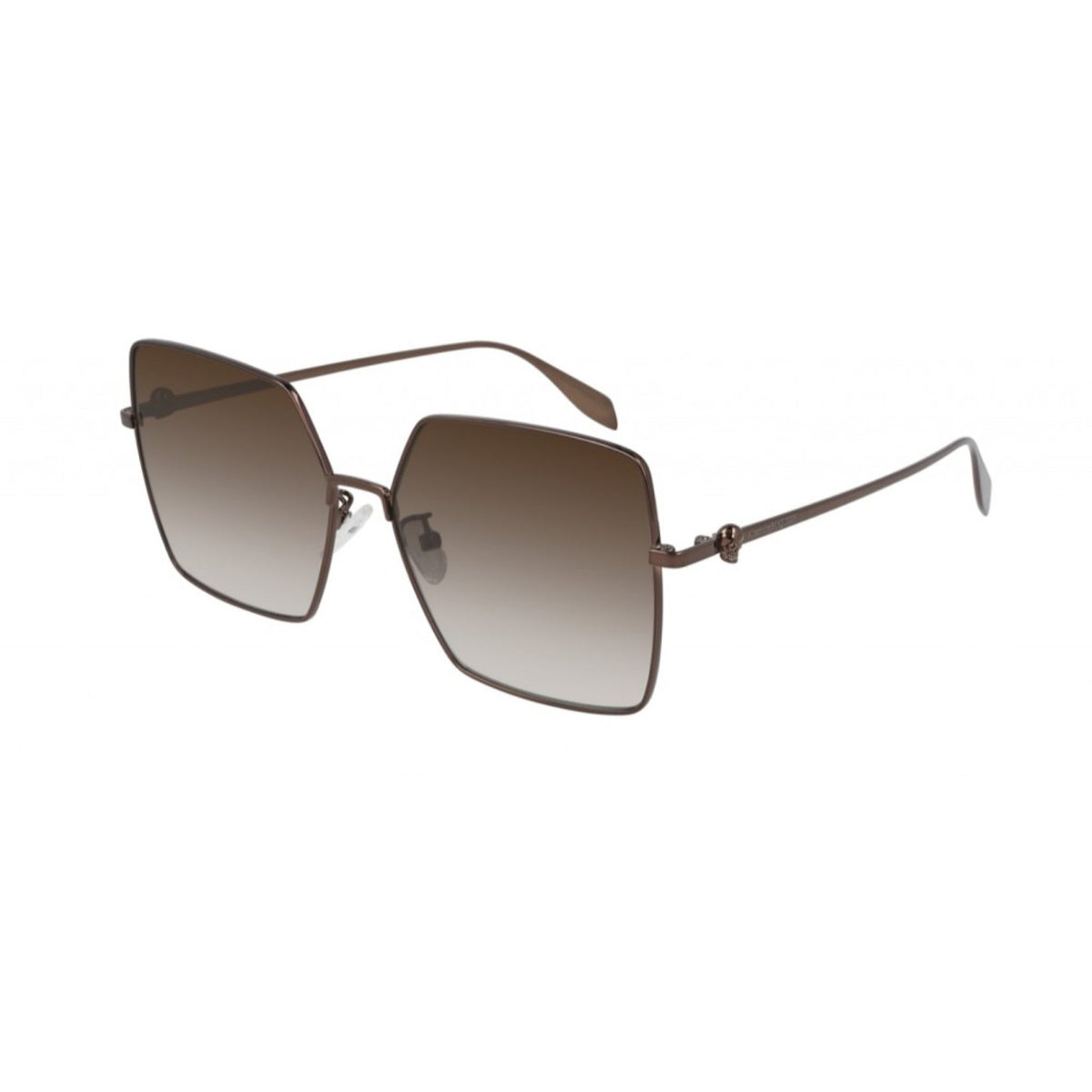 Alexander McQueen Women's Sunglasses Fall Winter Brown Brown Nylon Nylon Shiny AM0273S 003