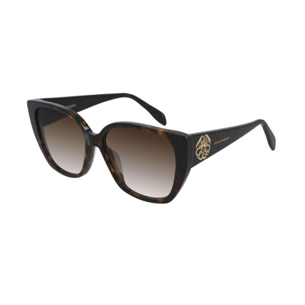 Alexander McQueen Women's Sunglasses Fall Winter Havana Brown Nylon Nylon Dark AM0284S 003