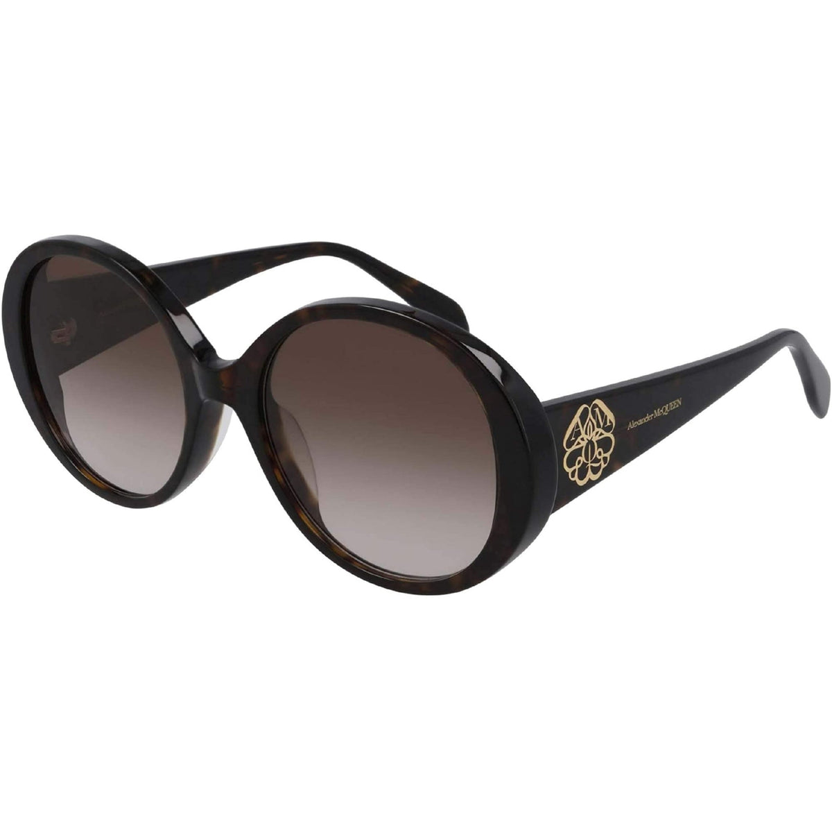 Alexander McQueen Women's Sunglasses Fall Winter Havana Brown Nylon Nylon Dark AM0285S 003