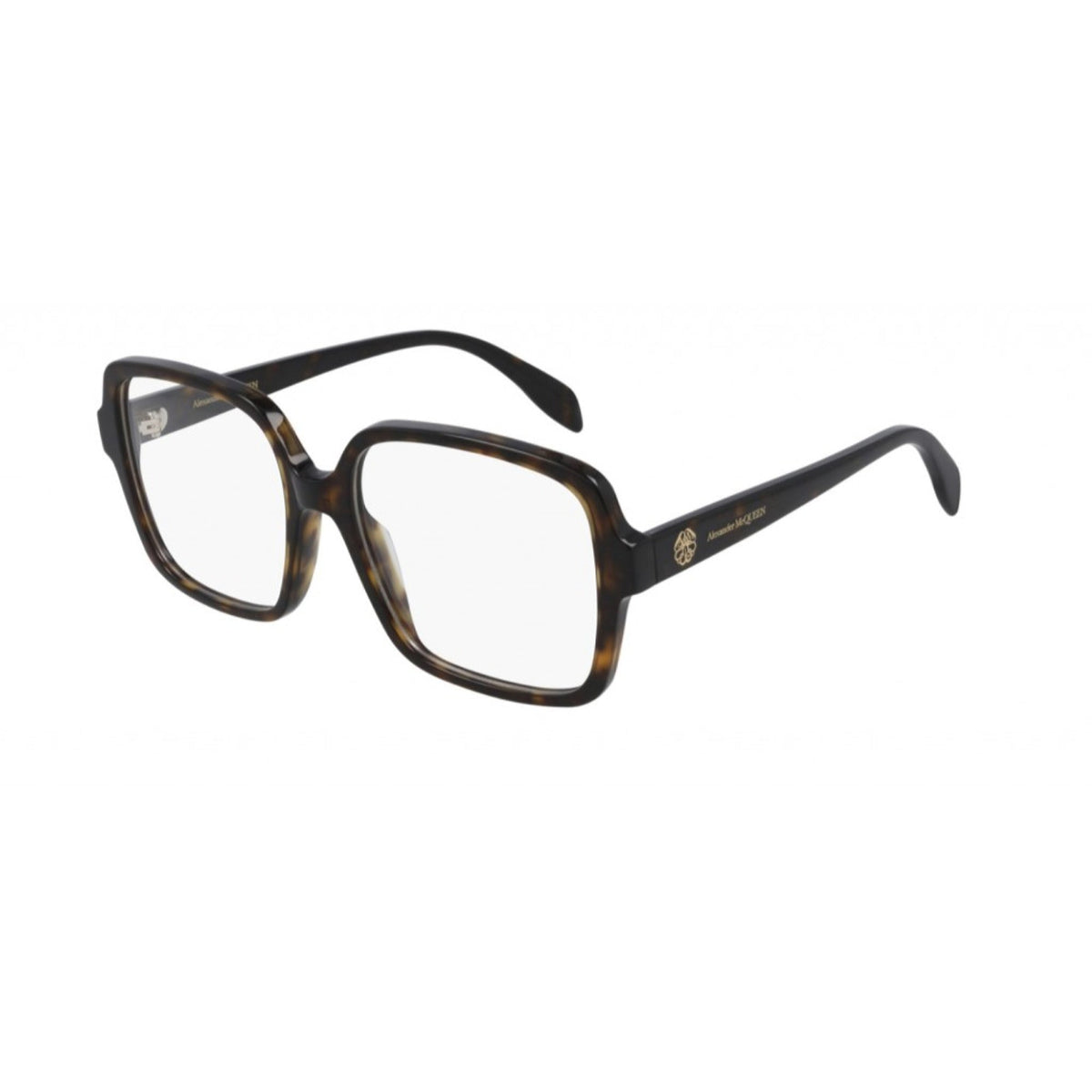 Alexander McQueen Women's Sunglasses Fall Winter Havana Transparent Demo Lens Demo Lens Dark AM0286O 002