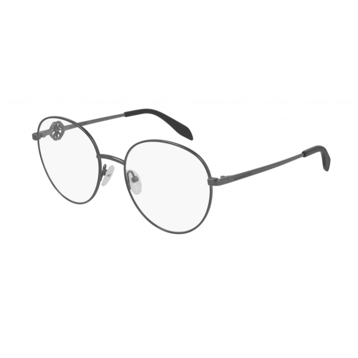 Alexander McQueen Women's Sunglasses Fall Winter Ruthenium Transparent Demo Lens Demo Lens Dark AM0291O 001