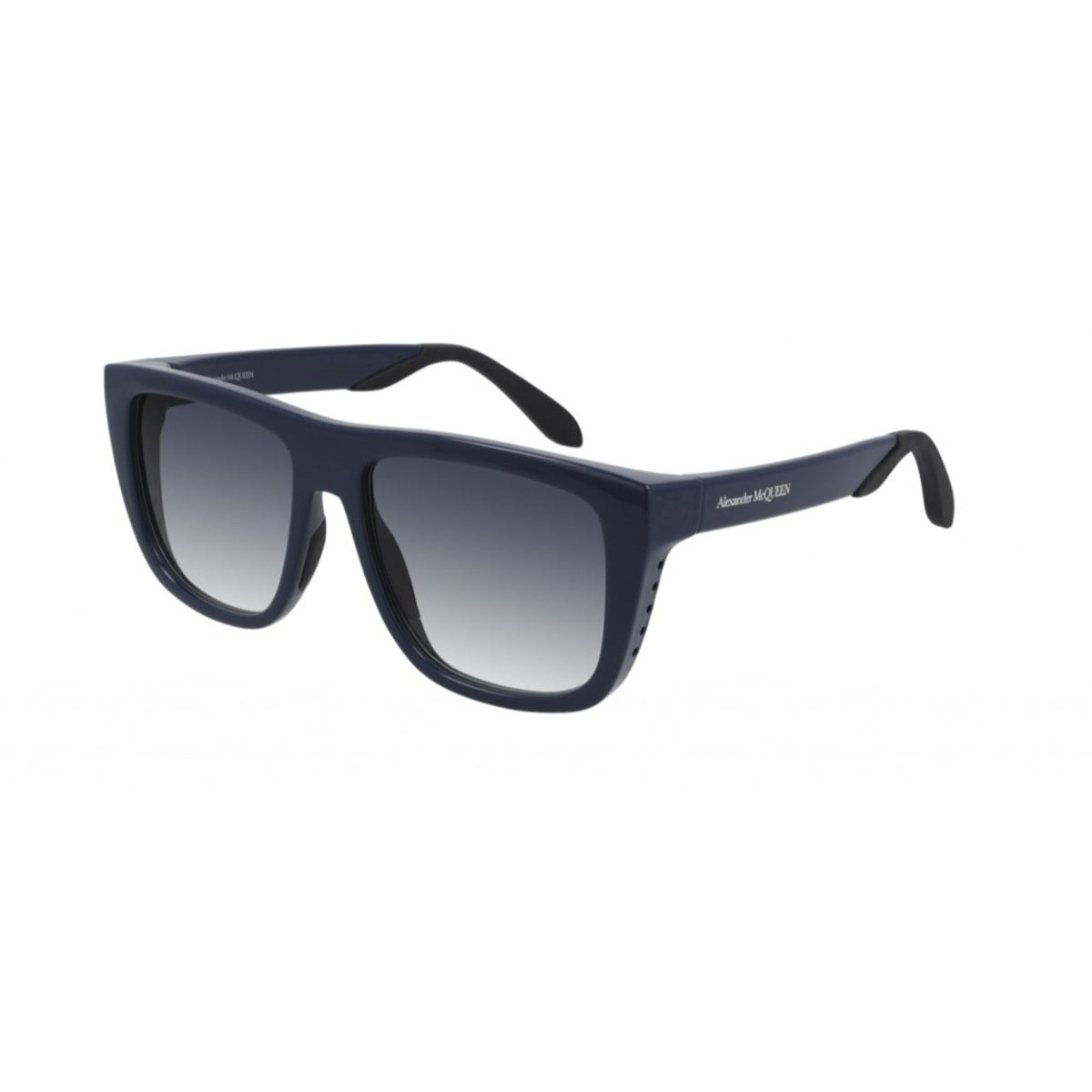 Alexander McQueen Unisex Sunglasses Fall Winter Blue Blue Nylon Nylon Black AM0293S 004