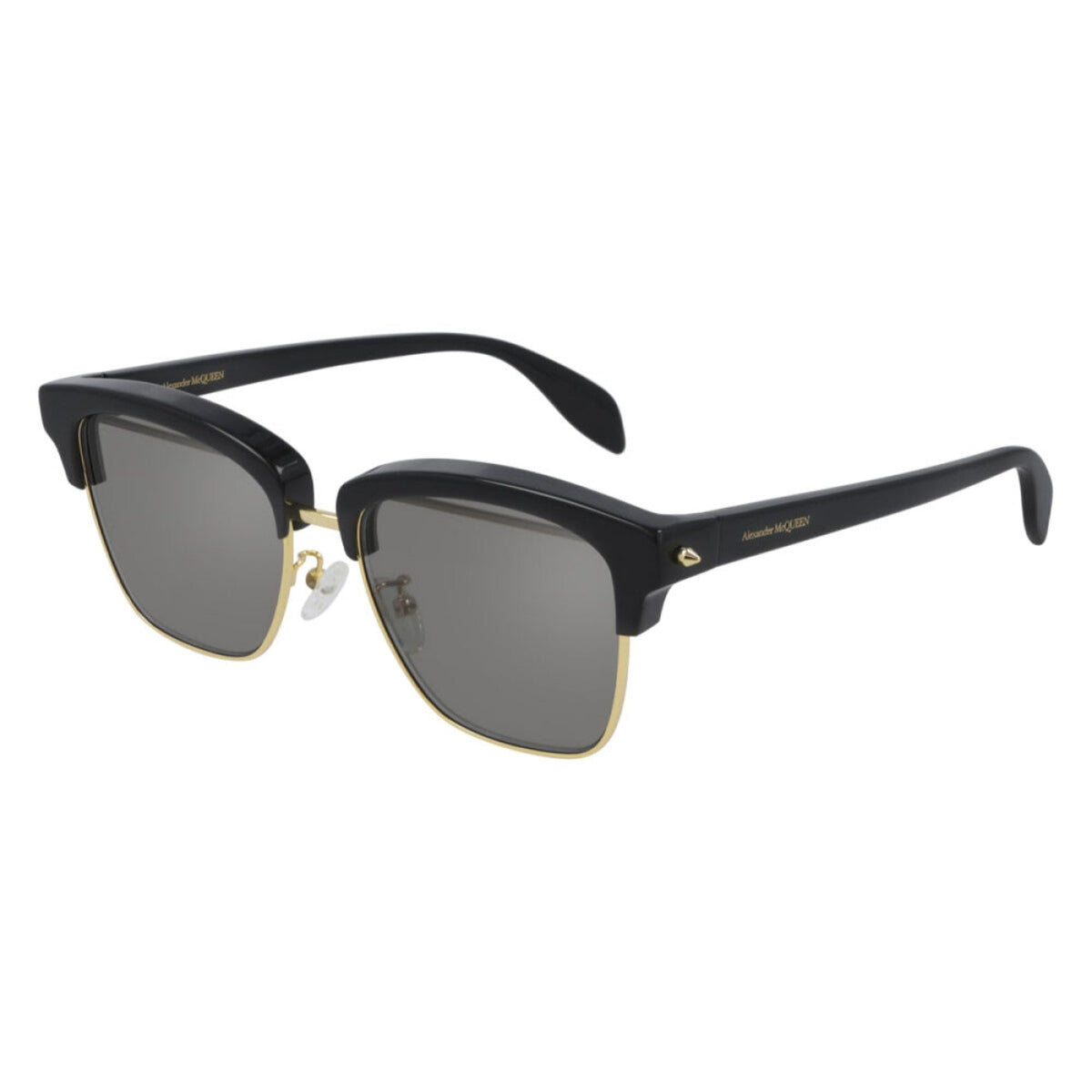 Alexander McQueen Men&#39;s Sunglasses Fall Winter Gold Grey Nylon Nylon Black AM0297S 002