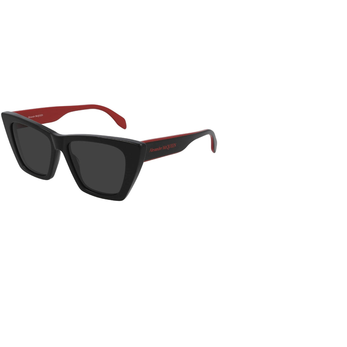 Alexander McQueen Women's Sunglasses Spring Summer Black Grey CR 39 CR 39 Shiny AM0299S 003