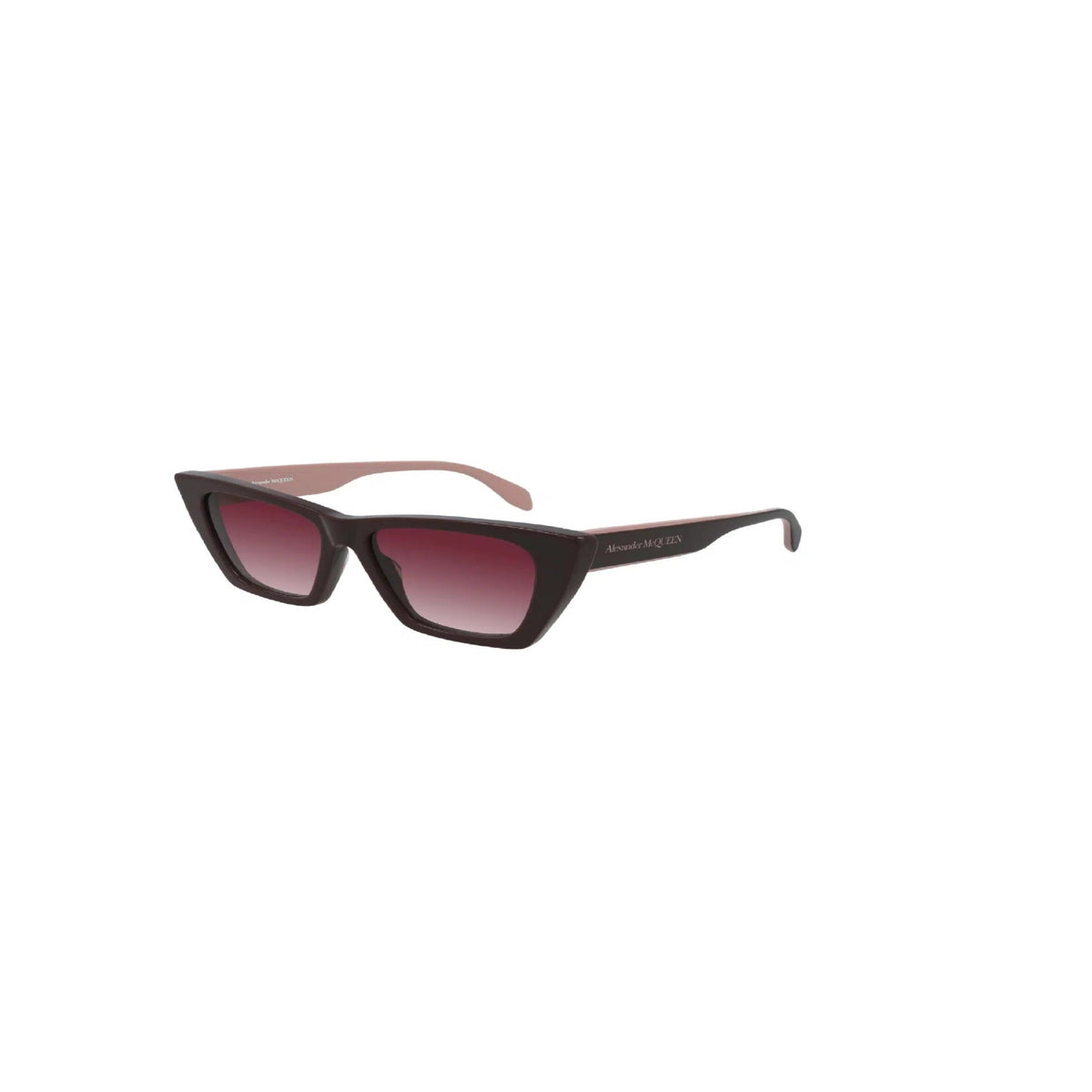 Alexander McQueen Women's Sunglasses Spring Summer Burgundy Red CR 39 CR 39 Dark AM0299S 004