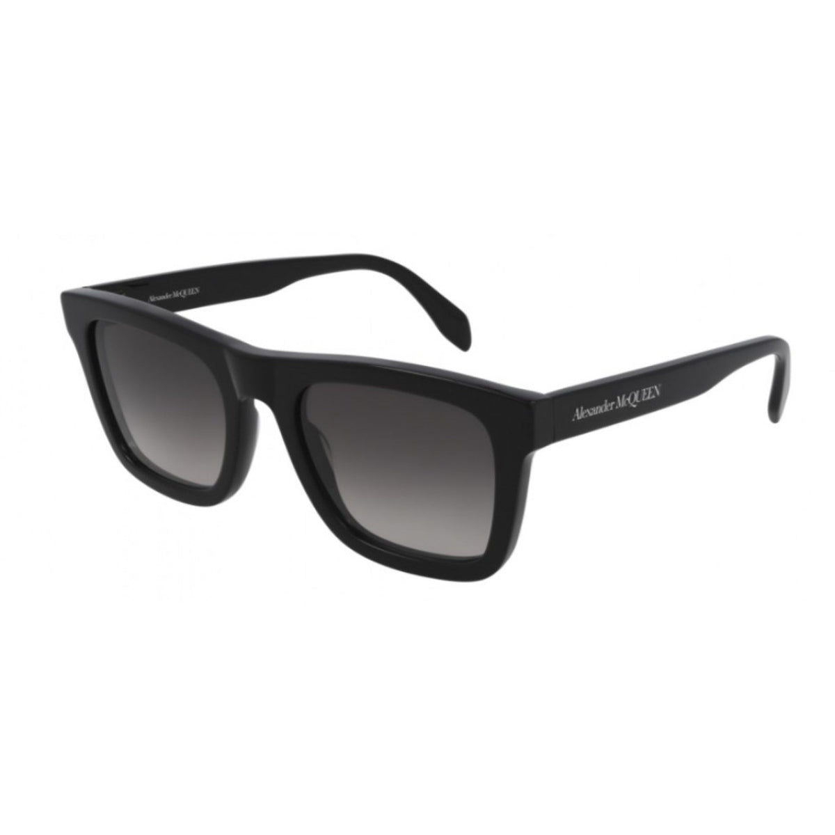 Alexander McQueen Men's Sunglasses Spring Summer Black Grey CR 39 CR 39 Shiny AM0301S 001