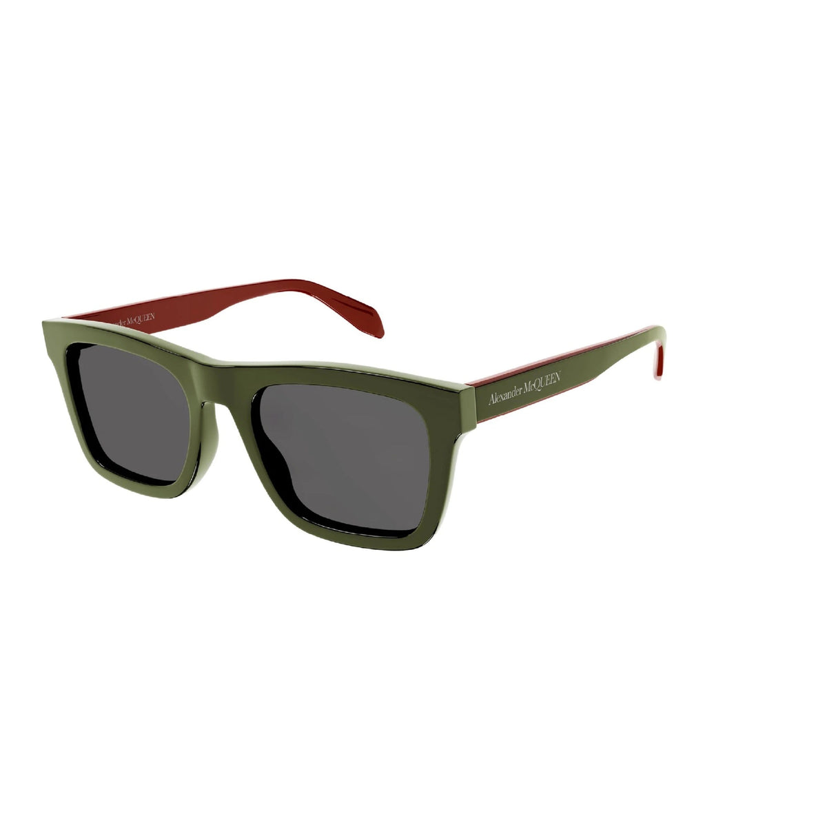 Alexander McQueen Men&#39;s Sunglasses Fall Winter Green Grey CR 39 CR 39 Shiny AM0301S 005