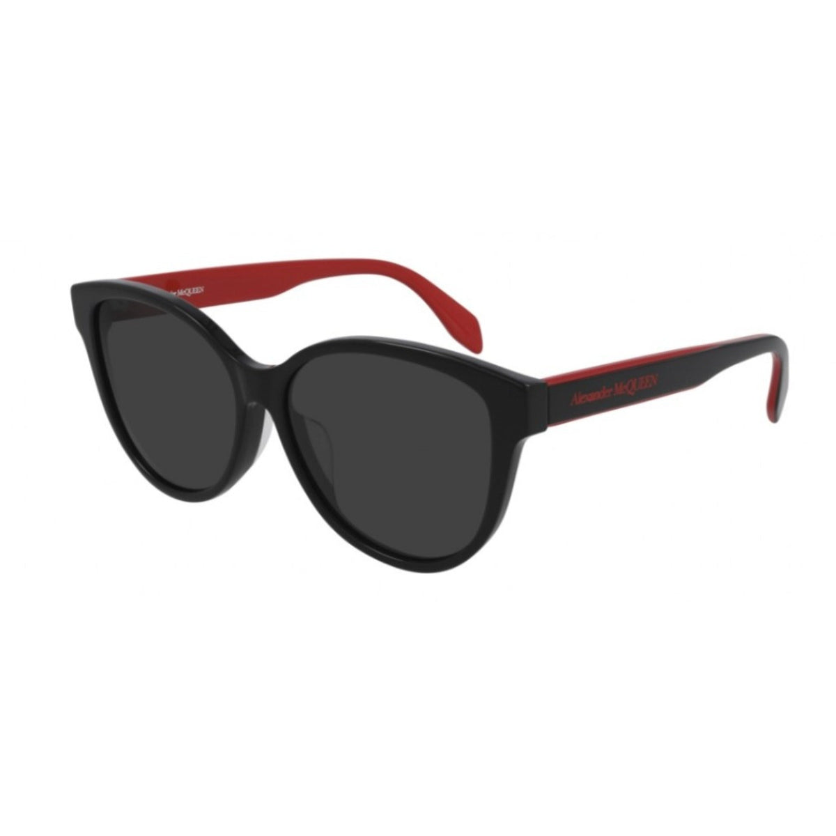 Alexander McQueen Women's Sunglasses Spring Summer Black Grey CR 39 CR 39 Shiny AM0303SK 003
