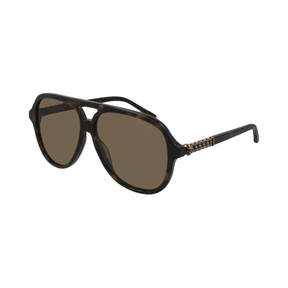 Alexander McQueen Men's Sunglasses Spring Summer Havana Brown CR 39 CR 39 Dark AM0322S 002