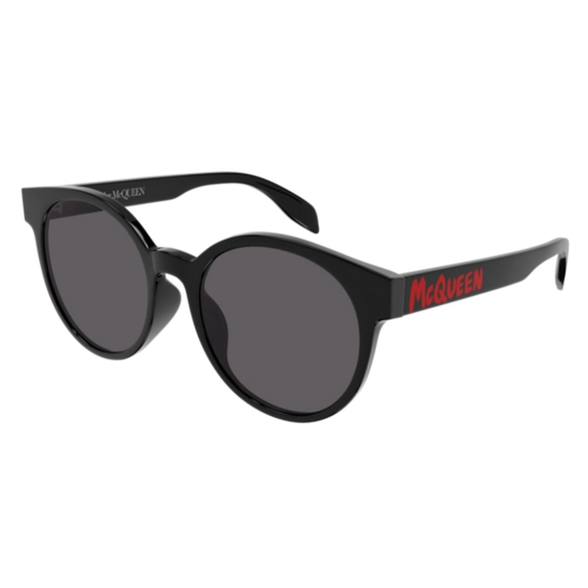 Alexander McQueen Women's Sunglasses Spring Summer Black Grey CR 39 CR 39 Shiny AM0349SA 002