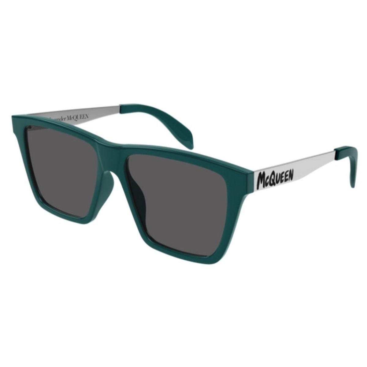 Alexander McQueen Men's Sunglasses Spring Summer Green Grey CR 39 CR 39 Dark AM0352S 004