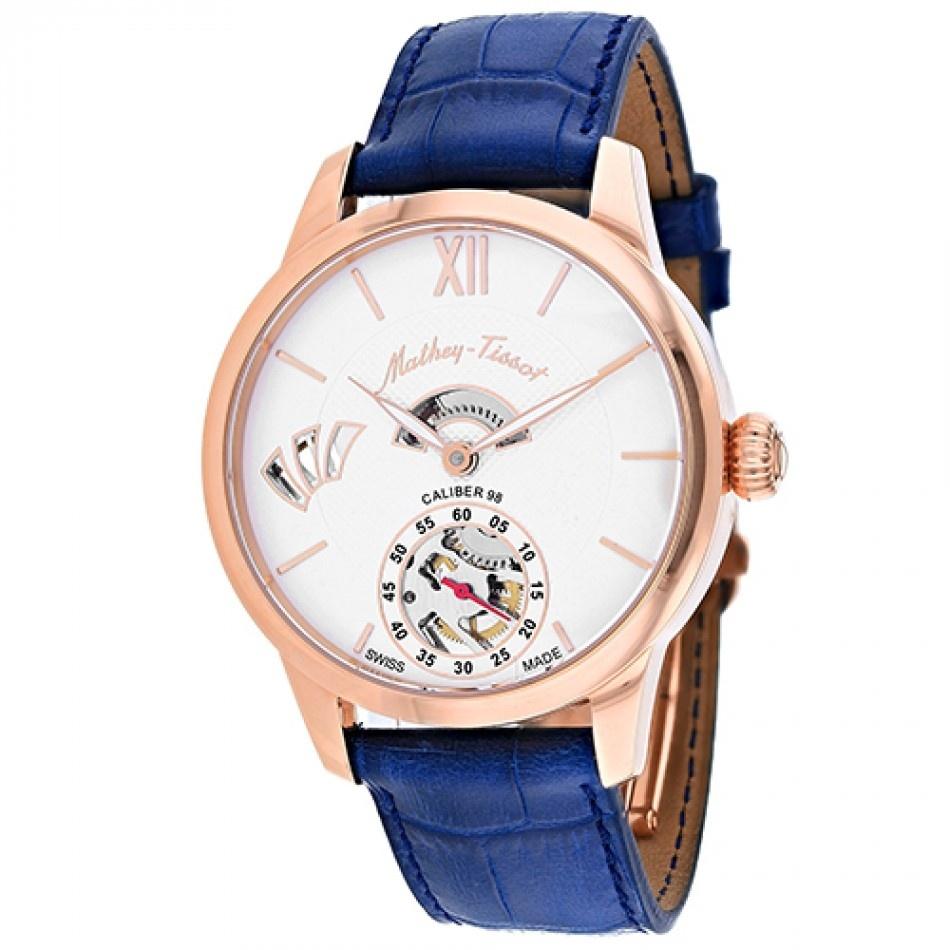 Mathey-Tissot Men&#39;s AM1886PZBL Edmond Blue Leather Watch