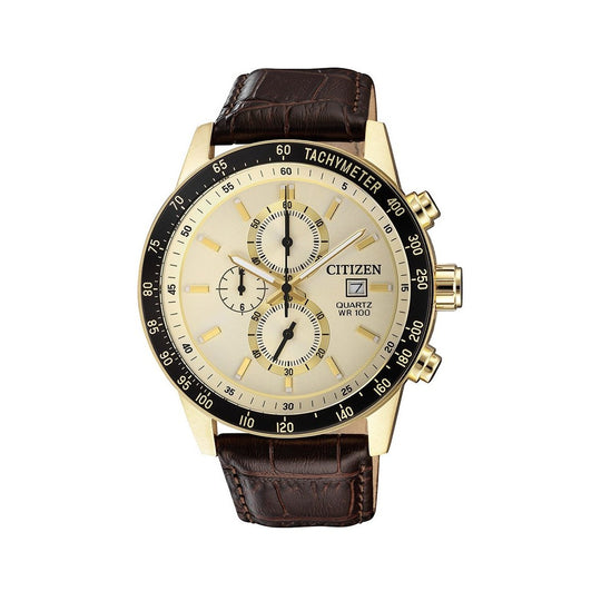 Citizen Men's AN3602-02A Chronograph Brown Leather Watch