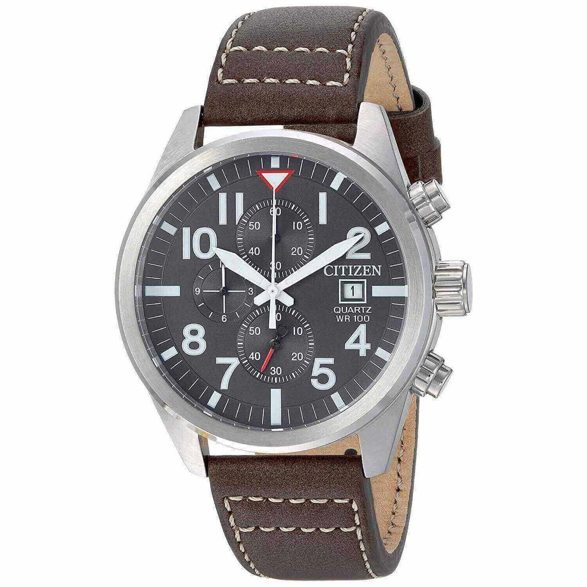 Citizen Men&#39;s AN3620-01H Citizen Chronograph Brown Leather Watch