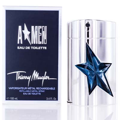 Angel Men Thierry Mugler Edt Spray Refillable Metal 3.4 Oz (100 Ml) For Men 602993