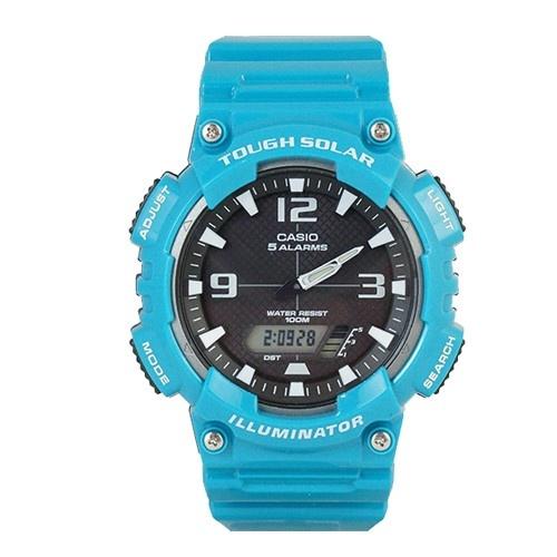 Casio Men&#39;s AQ-S810W-3AV Ana-Digi Analog-Digital Green Rubber Watch