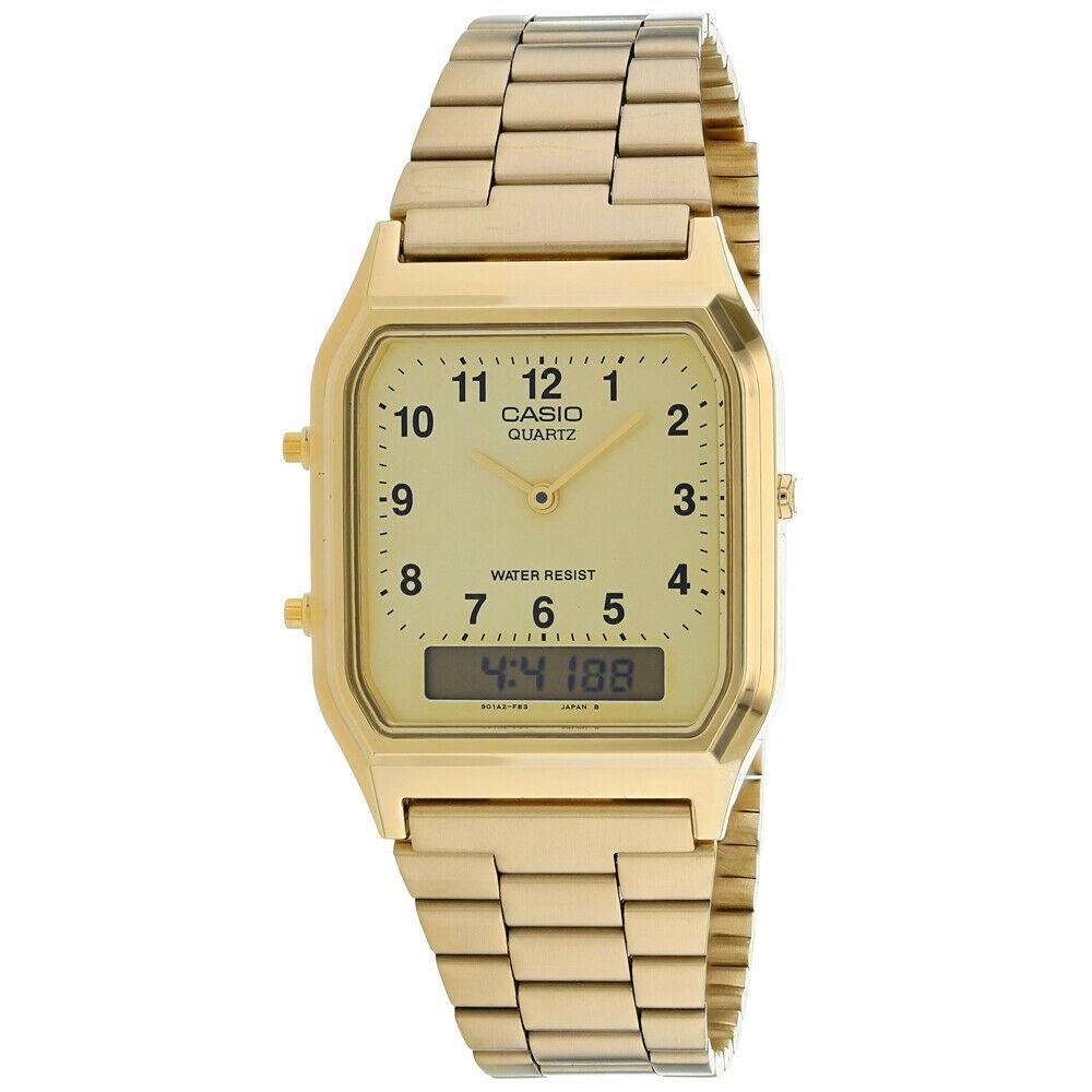 Casio Men&#39;s AQ230GA-9BVT Vintage Gold-Tone Stainless Steel Watch