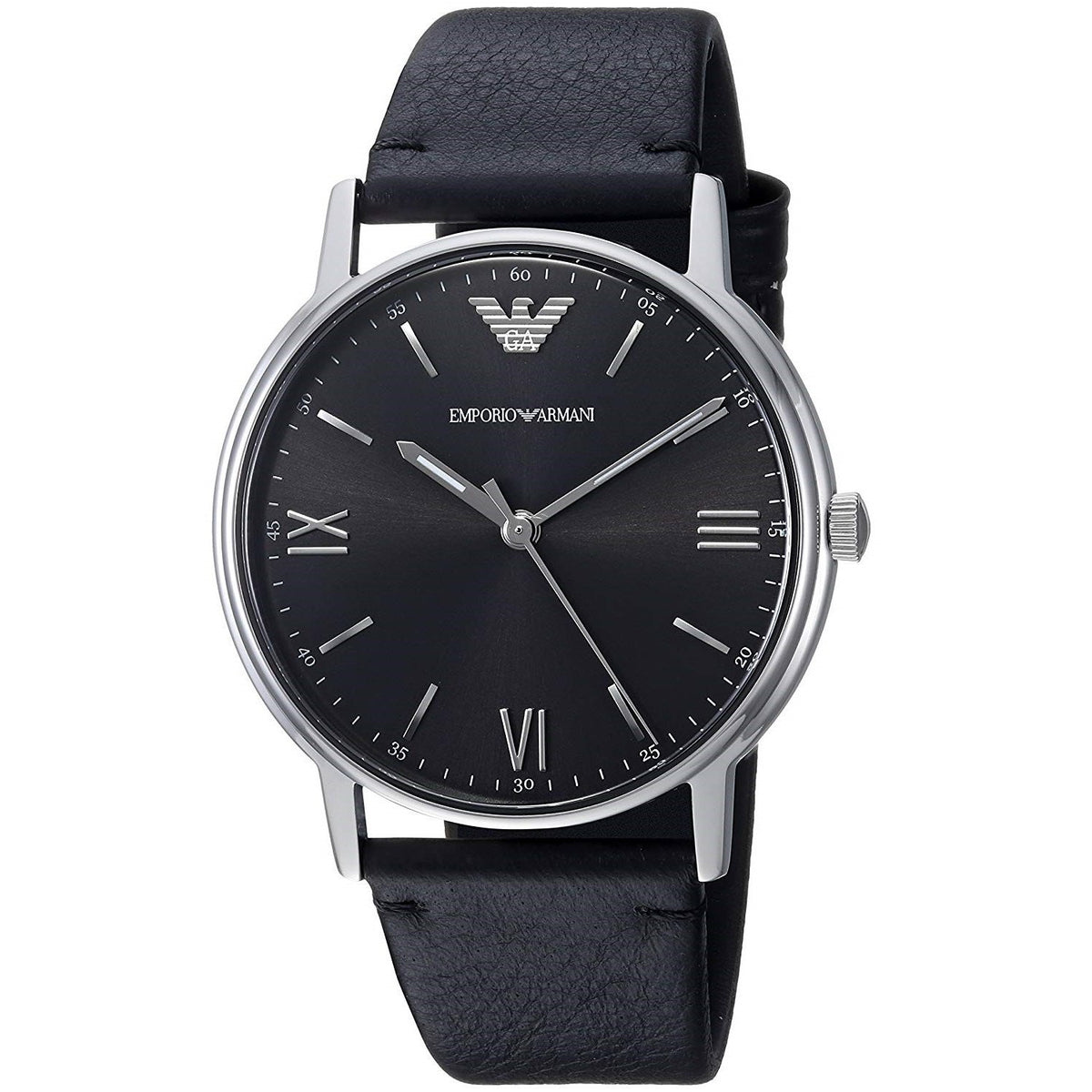 Emporio Armani Men's AR11013 Kappa Black Leather Watch