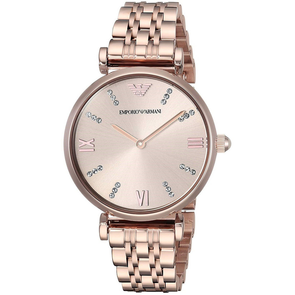 Emporio Armani Women's AR11059 Gianni T-Bar Rose Gold-Tone Stainless Steel Watch