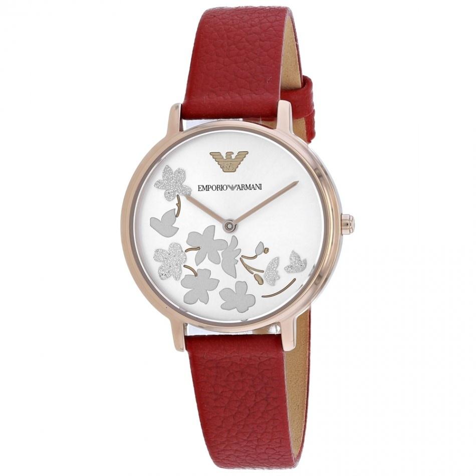Emporio Armani Women's AR11114 Emporio Red Leather Watch