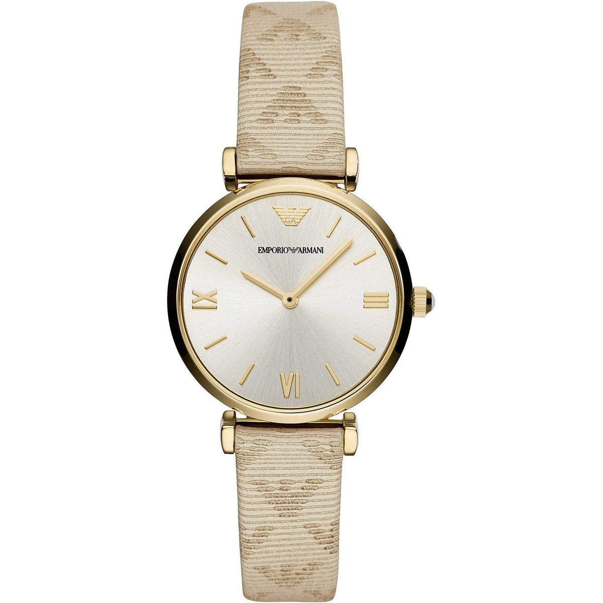 Emporio Armani Women's AR11127 Dress Beige Leather Watch