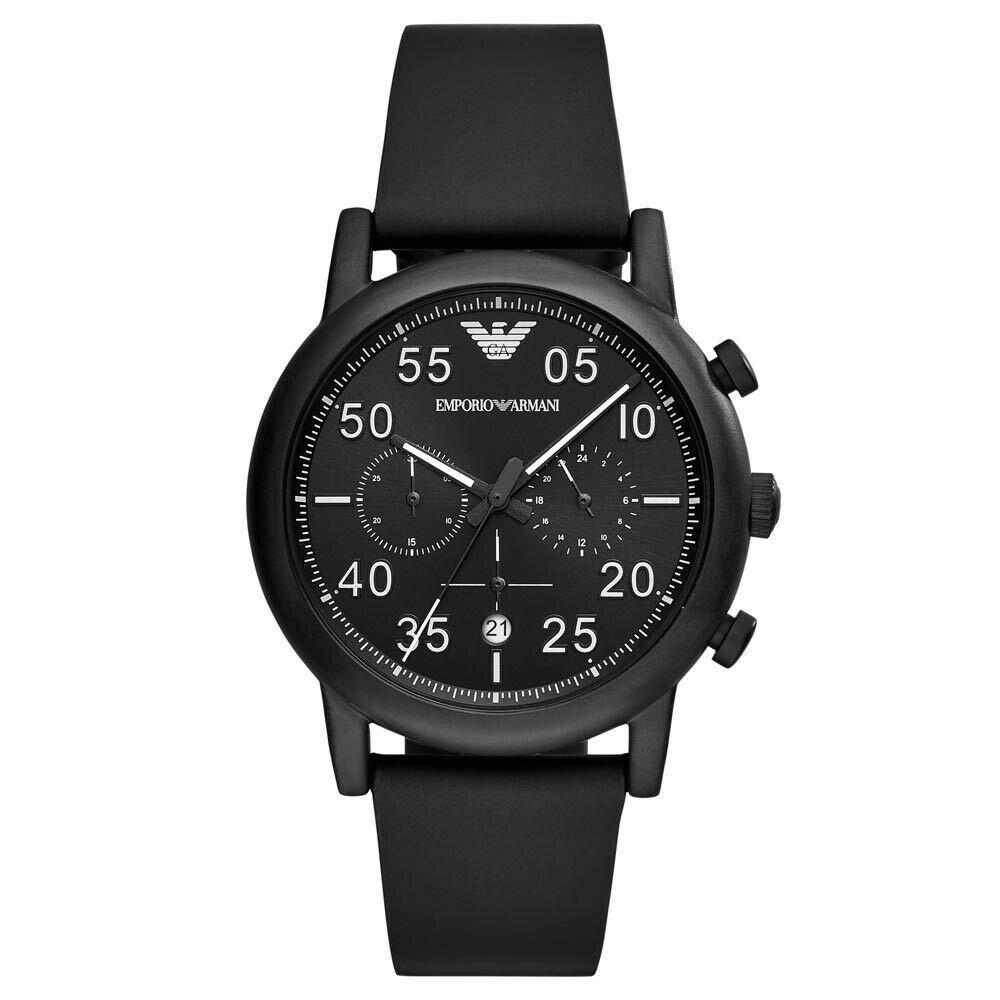 Emporio Armani Men's AR11133 Luigi Chronograph Black Leather Watch