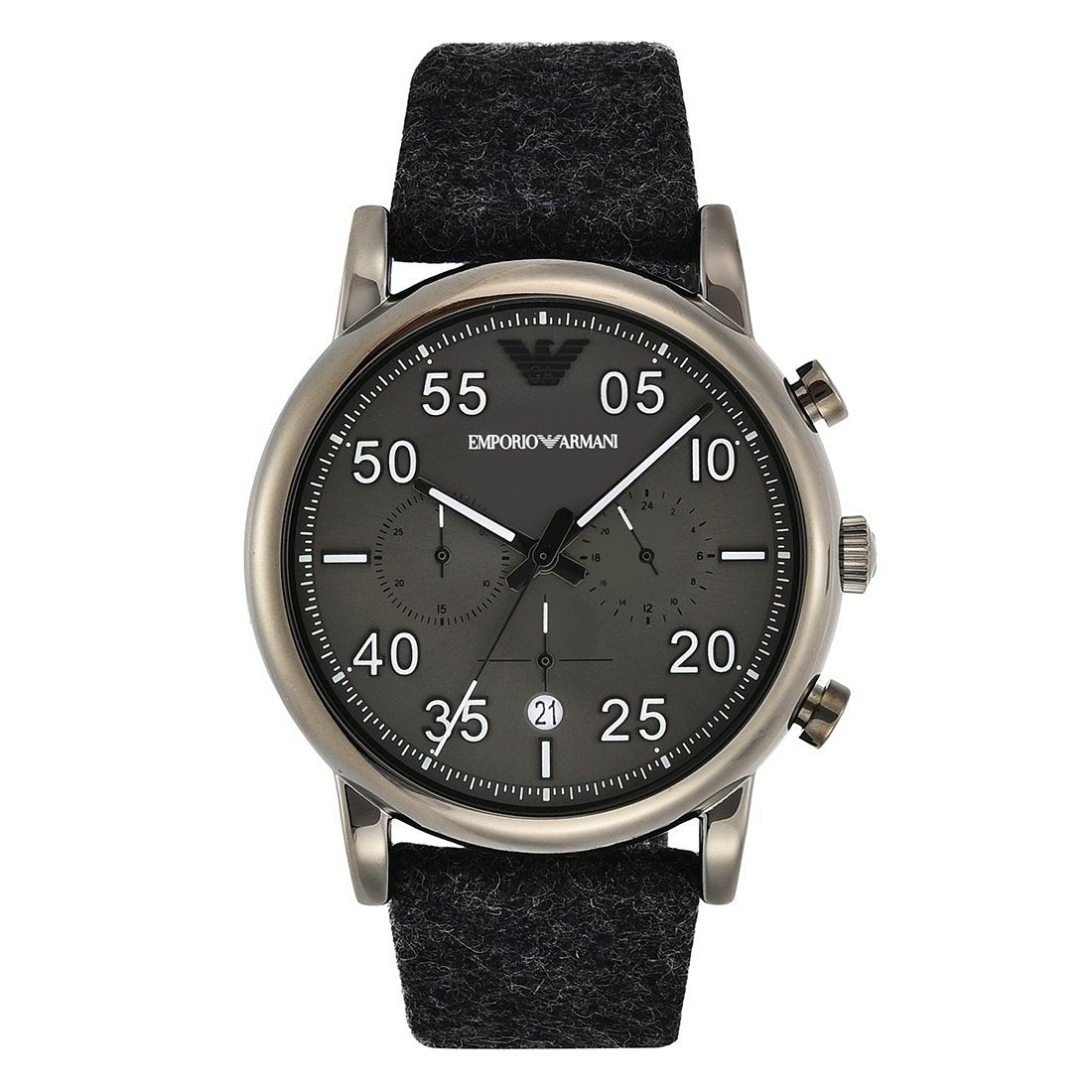 Emporio Armani Men's AR11154 Luigi Chronograph Grey Leather Watch