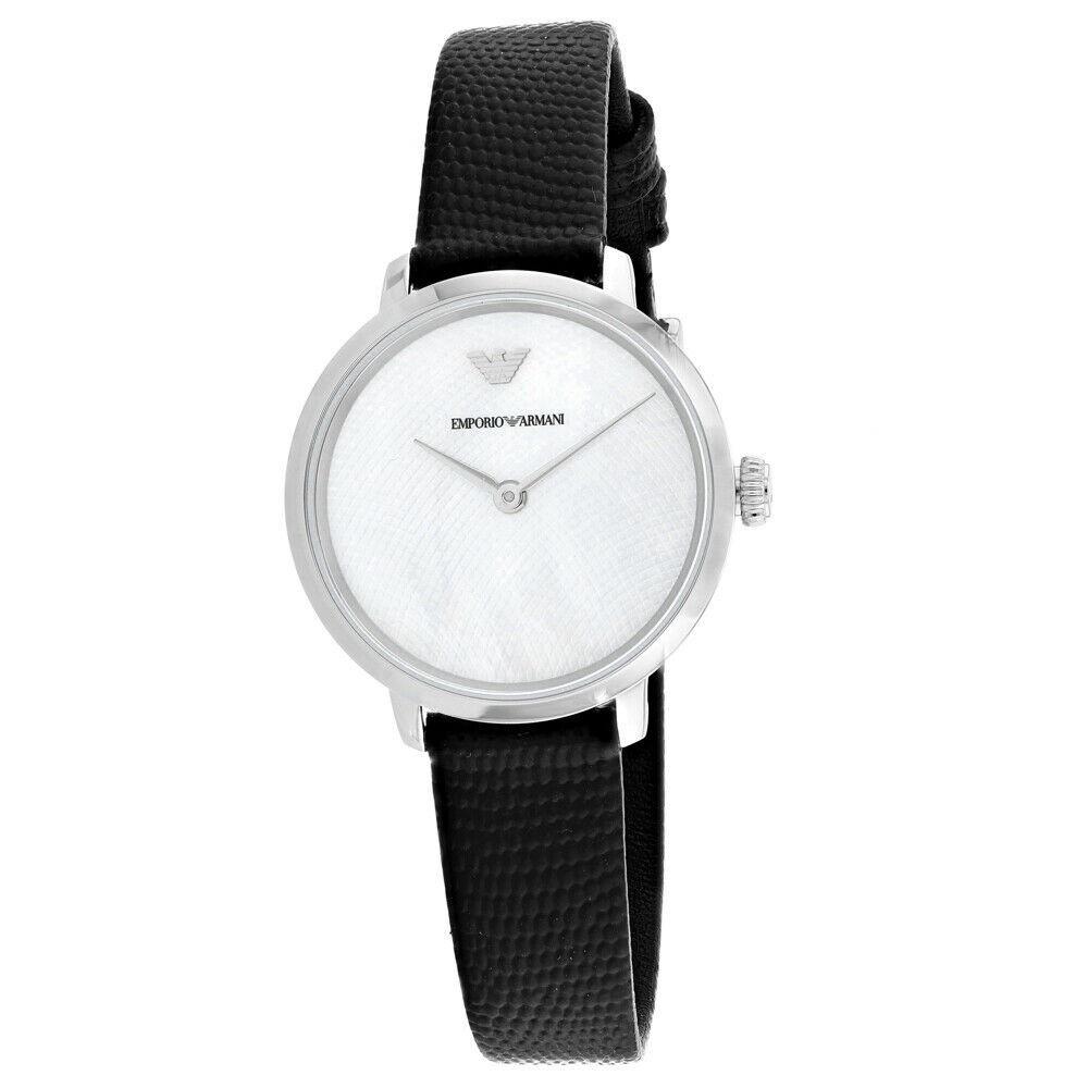 Emporio Armani Women's AR11159 Modern Slim Black Leather Watch