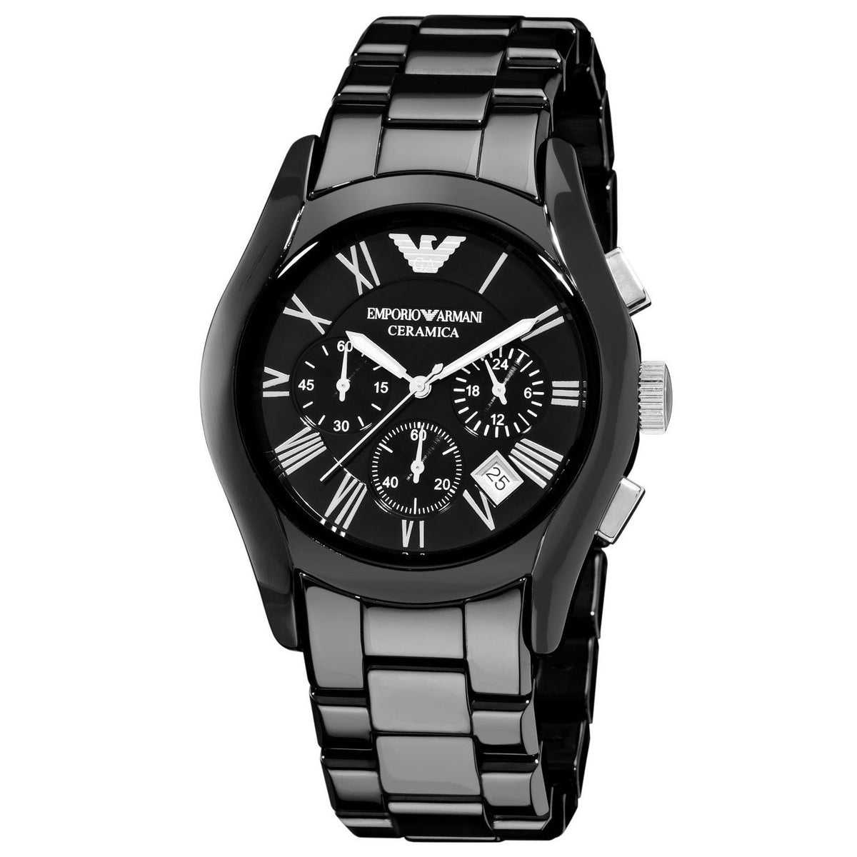 Emporio Armani Men's AR1400 Valente Chronograph Black Ceramic Watch