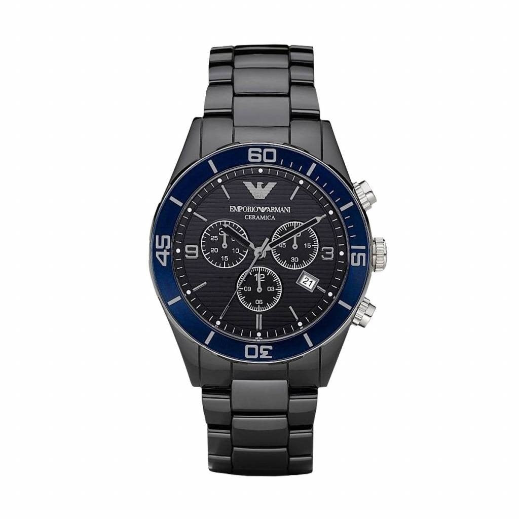 Emporio Armani Men's AR1429 Ceramica Chronograph Black Ceramic Watch