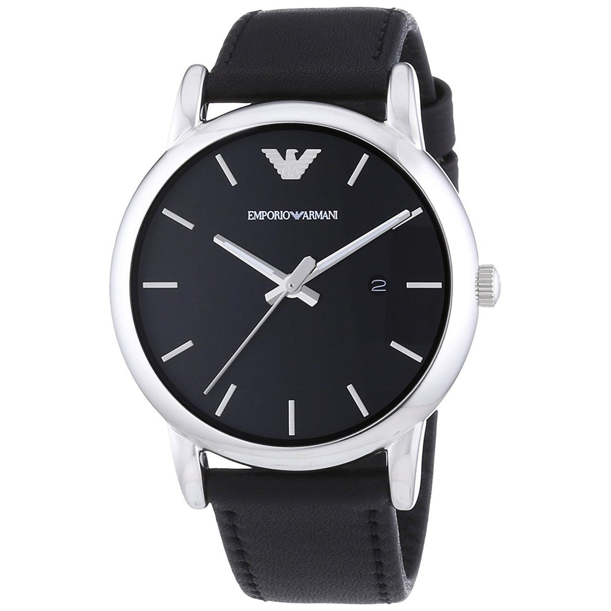 Emporio Armani Men's AR1692 Classic Black Leather Watch