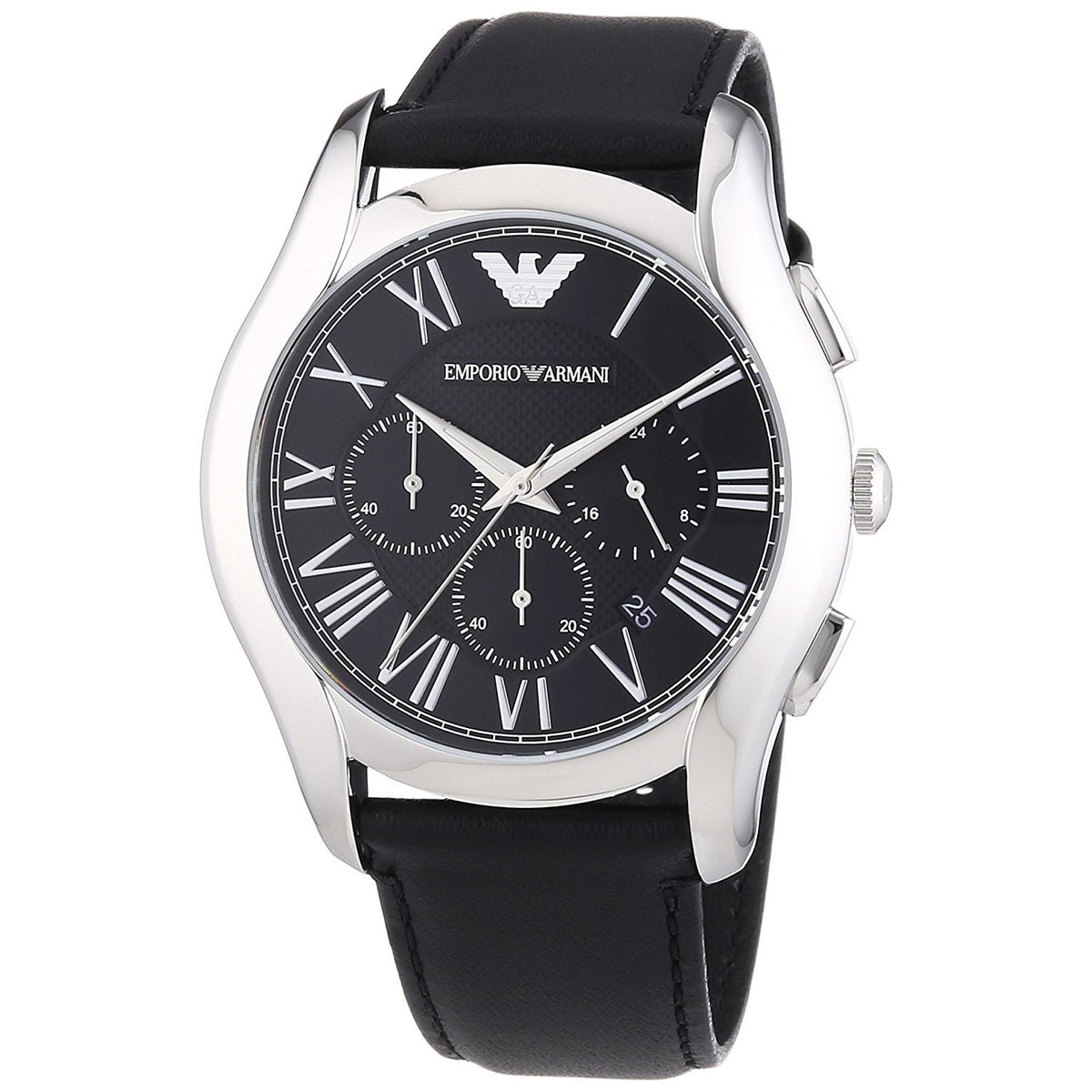 Emporio Armani Men's AR1700 Classic Chronograph Black Leather Watch