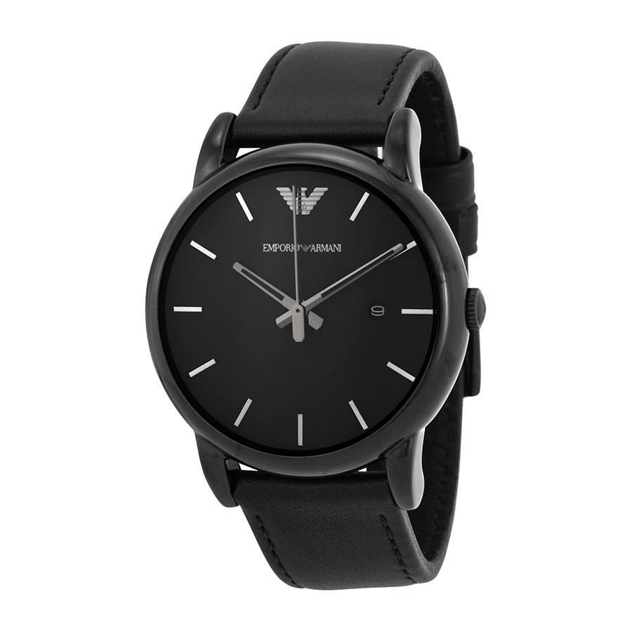 Emporio Armani Men's AR1732 Classic Black Leather Watch