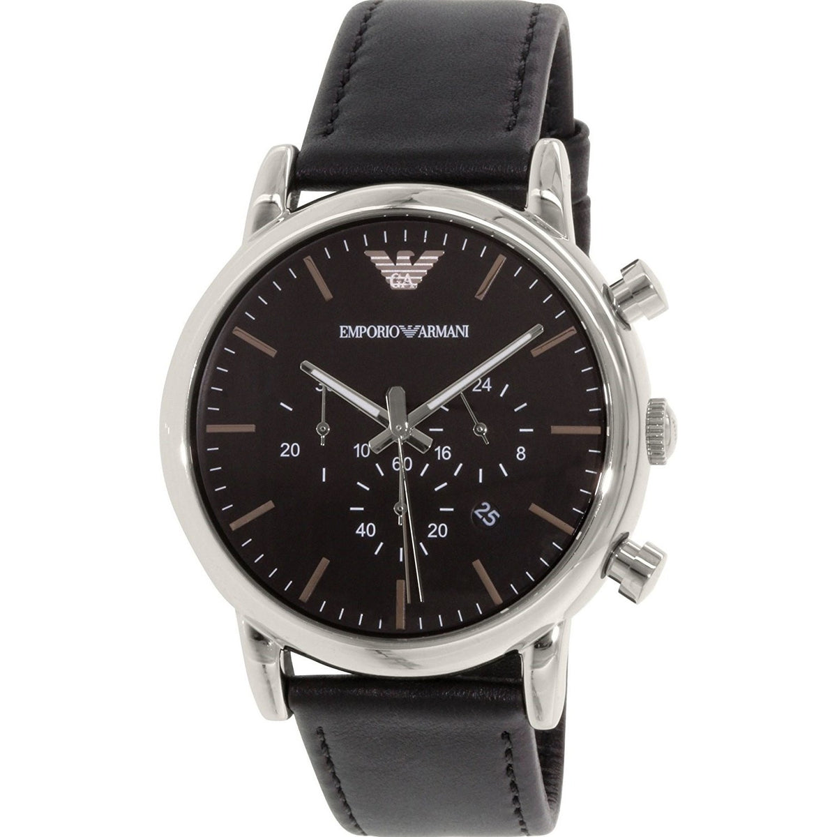 Emporio Armani Men's AR1828 Classic Chronograph Black Leather Watch